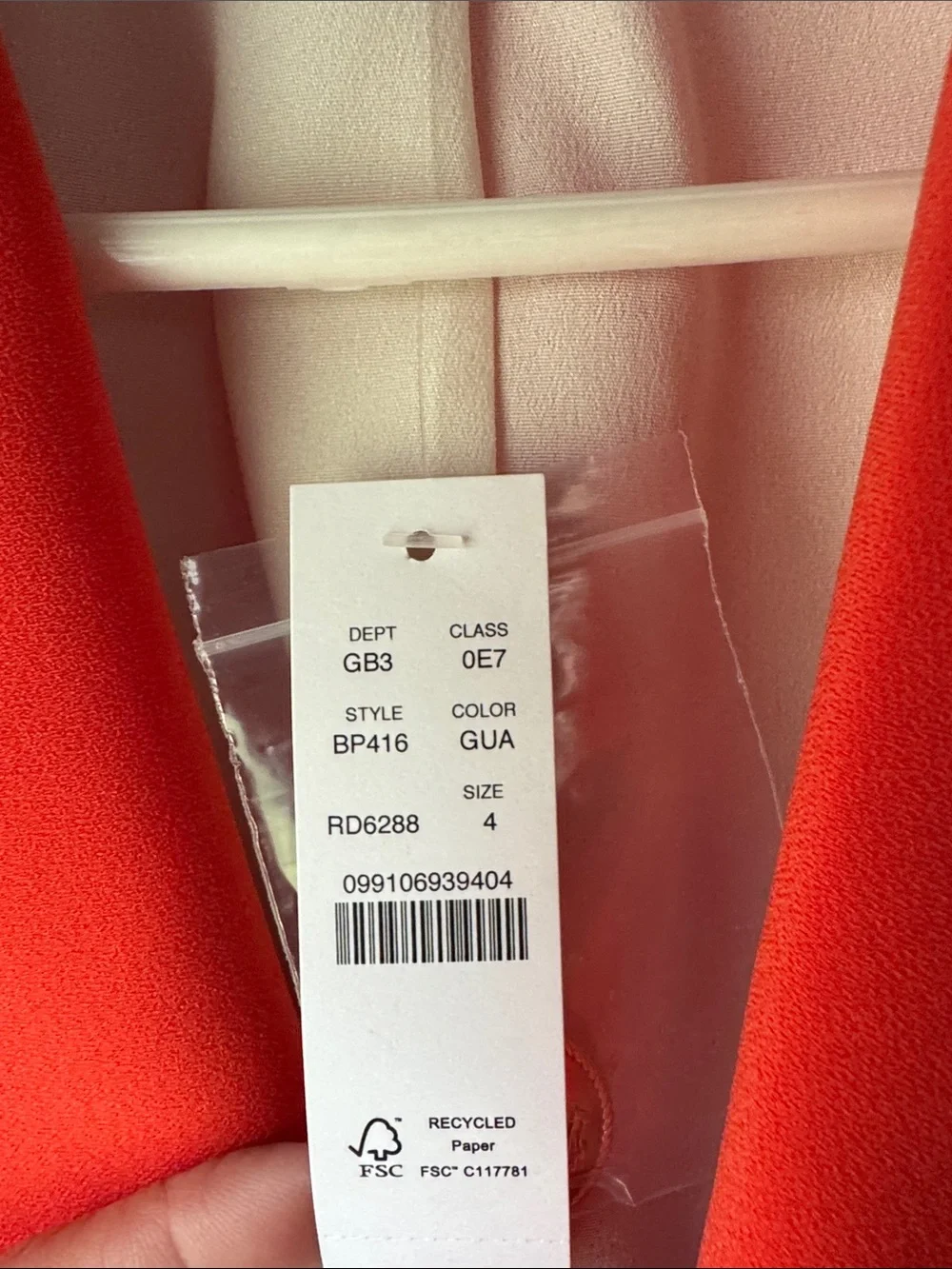 J. Crew Orange-Red Single-Breasted Blazer